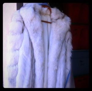 Real silver fox for coat